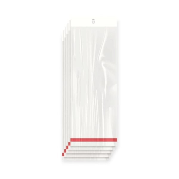 4x15+3+3 sola Bolsa de Celofán con Cenefa 4x15 cm – Tipo Exhibidor para colgar dulces y productos