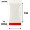 7x12+3+3 medidas Bolsa de Celofán con Cenefa 7x12 cm – Tipo Exhibidor para colgar dulces y productos
