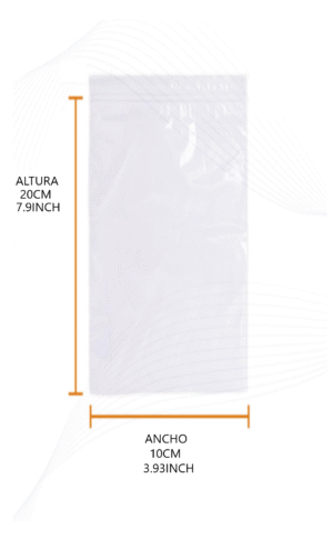 Bolsa zipper 10x20 cm | transparente cierre hermético para accesorios y piezas medianas