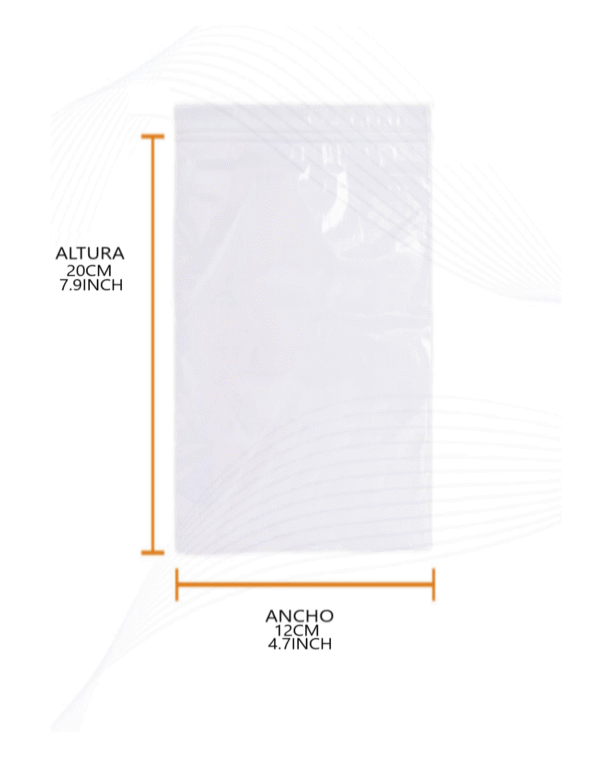 BOLSA ZIPPER 12X20 02 Bolsa zipper 12x20 cm | transparente cierre hermético para accesorios y piezas medianas