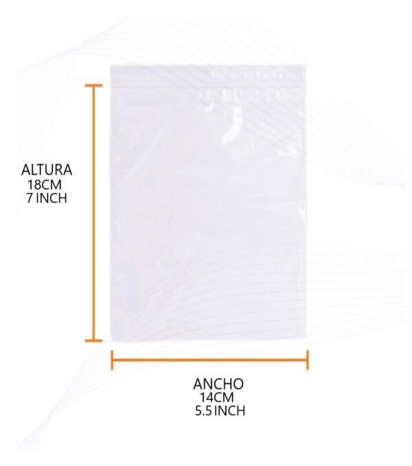 BOLSA ZIPPER 14X18 Bolsa zipper 14x18 cm | transparente cierre hermético para accesorios y piezas medianas