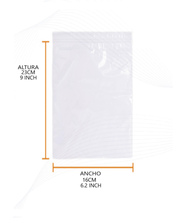 BOLSA ZIPPER 16X23 01 Bolsa zipper 16x23 cm | transparente cierre hermético para accesorios y piezas medianas