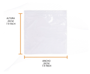 Bolsa zipper 20x20 cm | transparente cierre hermético para accesorios y piezas medianas