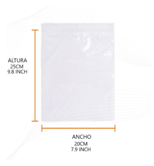 Bolsa zipper 20x25 cm | transparente cierre hermético para accesorios y piezas medianas