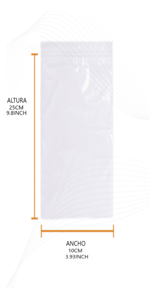 Bolsa zipper 10x25 cm | transparente cierre hermético para accesorios y piezas medianas