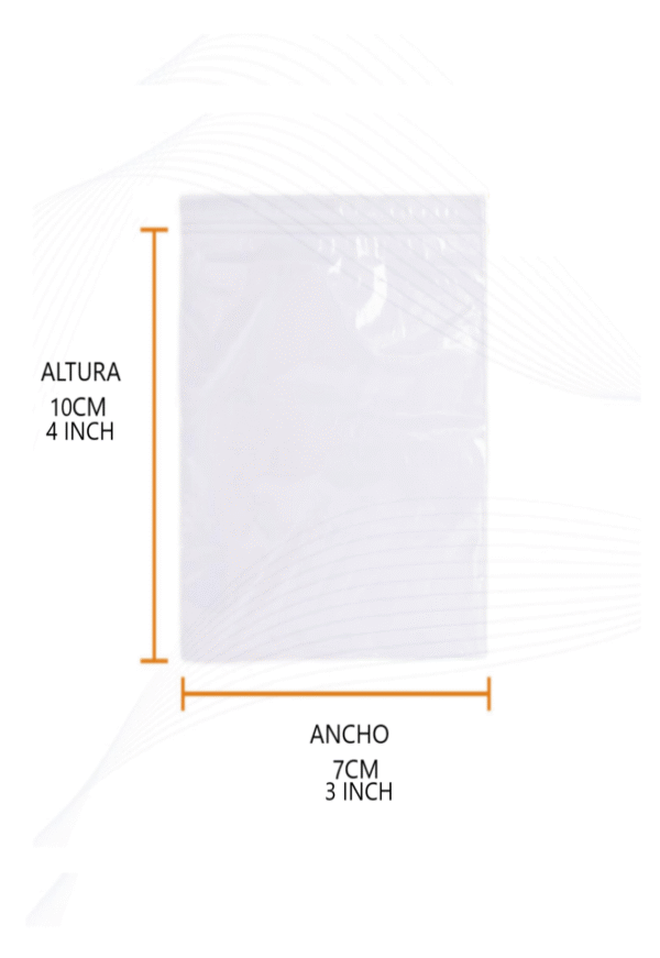 BOLSAS ZIPPER 7X10 08 Bolsa zipper 7x10 cm | transparente cierre hermético para accesorios y piezas pequeñas