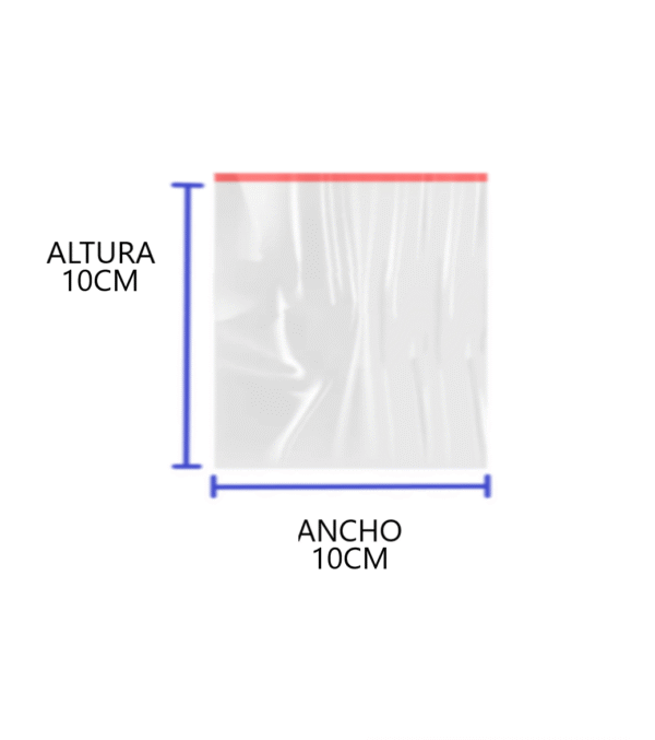 Bolsas de celofán con adhesivo 10x10 cm para llaveros, regalos y articulos de papeleria