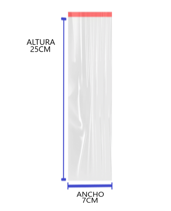 Bolsa de celofan con adhesivo 7X25 01 Bolsas de celofán con adhesivo 7x25 cm para stickers, dulces o joyería