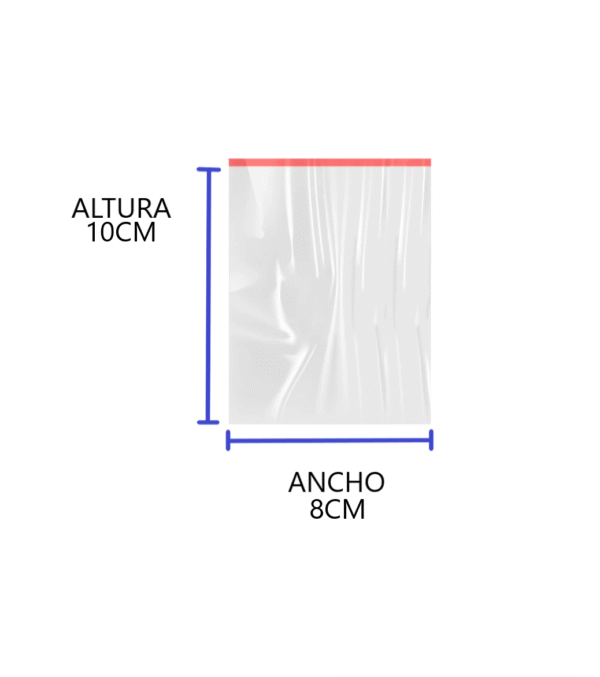 Bolsa de celofan con adhesivo 8x10 02 Bolsas de celofán con adhesivo 8x10 cm para stickers, dulces o joyería