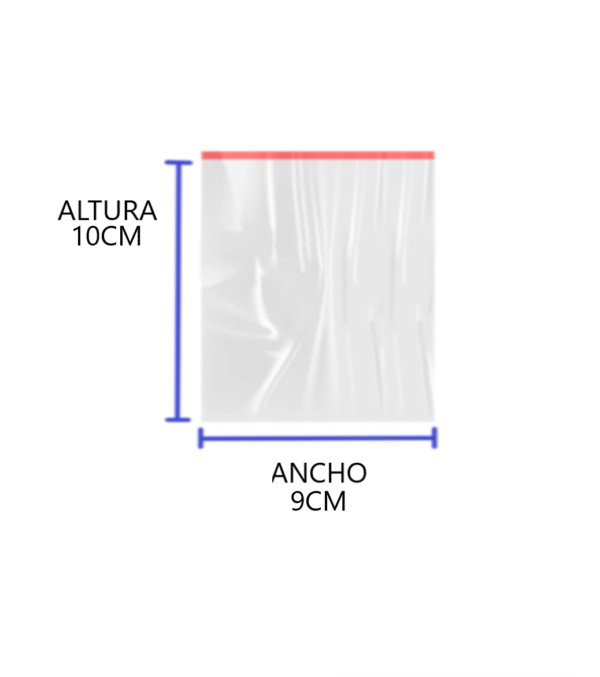Bolsa de celofan con adhesivo 9x10 02 Bolsas de celofán con adhesivo 9x10 cm para llaveros, dulces o joyería