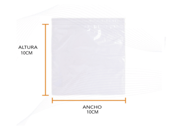 ZIPPER 10X10 Bolsa zipper 10x10 cm | transparente cierre hermético para accesorios y piezas medianas