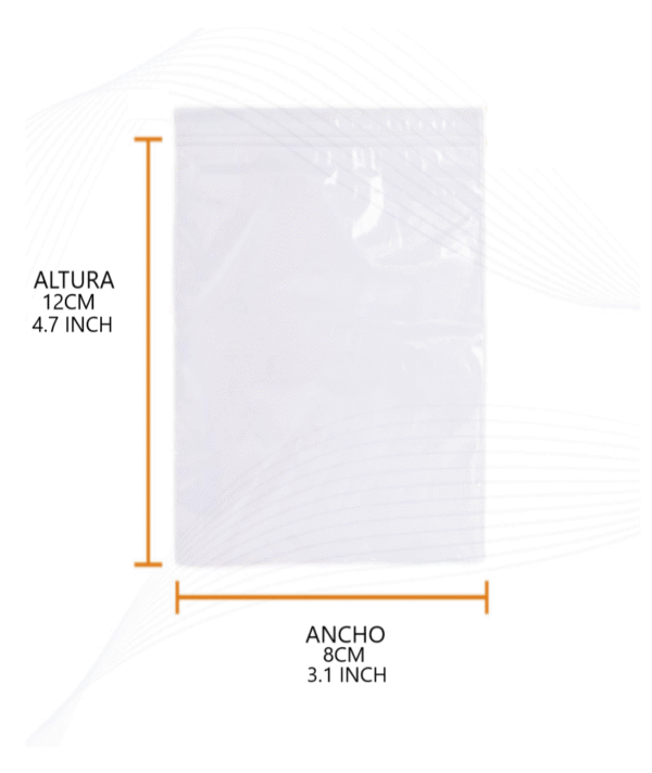 ZIPPER 8X12 Bolsa zipper 8x12 cm | transparente cierre hermético para accesorios y piezas pequeñas