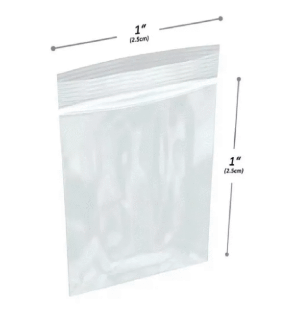 bolsas zipper 2.x2.5 Bolsa tipo zipper 2.5x2.5 cm | Mini bolsa transparente con cierre hermético para accesorios pequeños