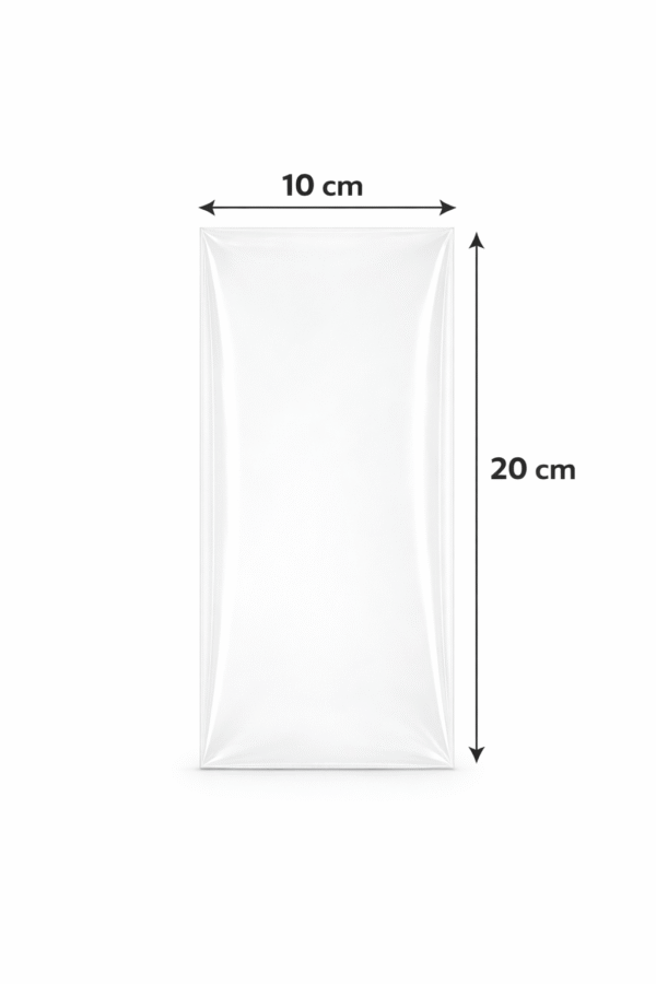 Bolsa de zipper transparente 10 x 20 cm