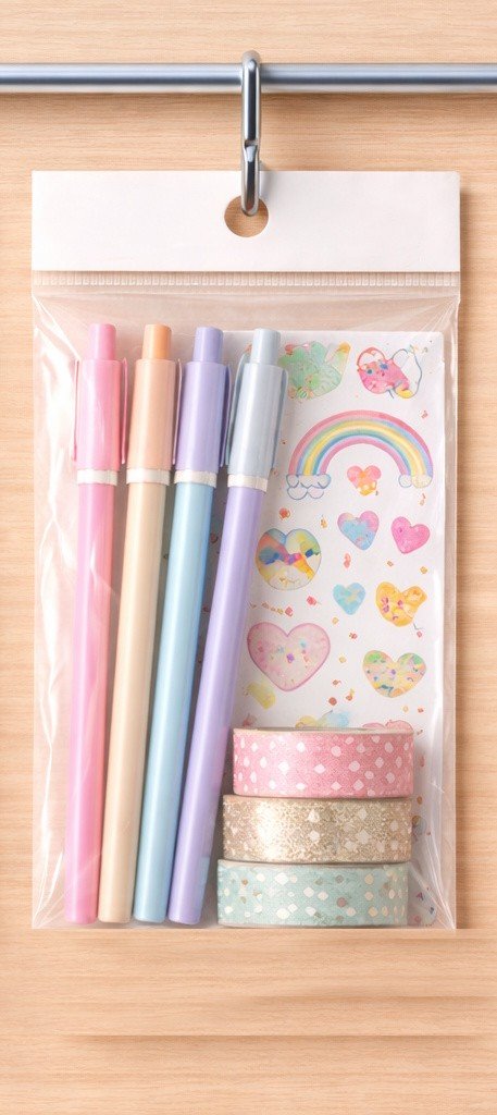 Bolsa de celofán con cenefa y adhesivo 10 x 20 cm para exhibidor