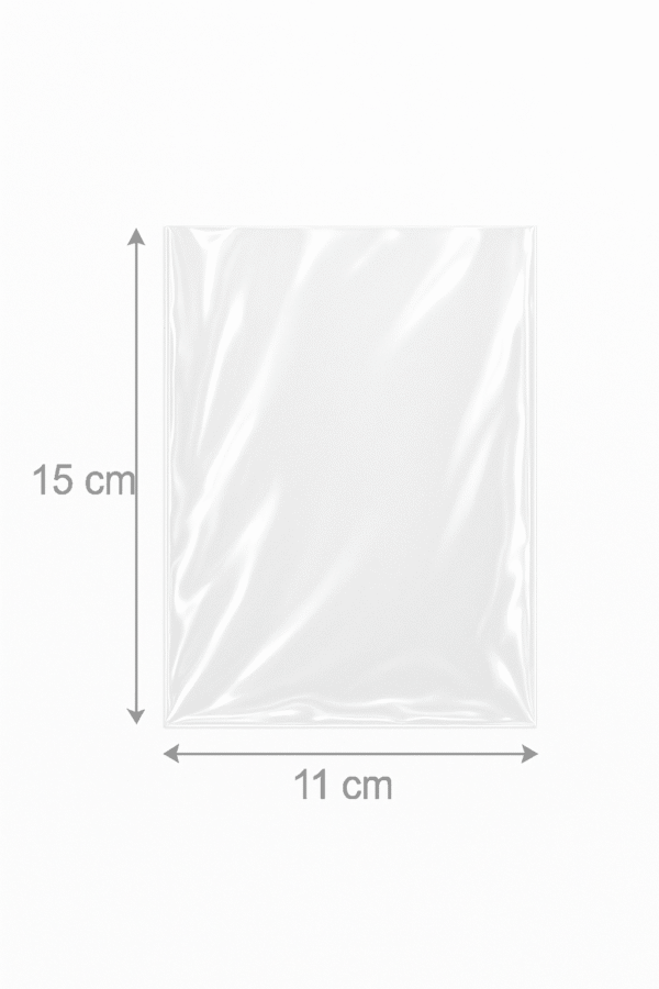 11x15 medidas Bolsa de celofán transparente sin adhesivo 11 x 15 cm
