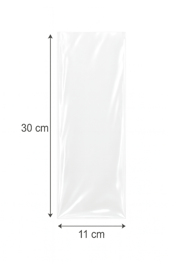 Bolsa de celofán transparente sin adhesivo 11 x 30 cm