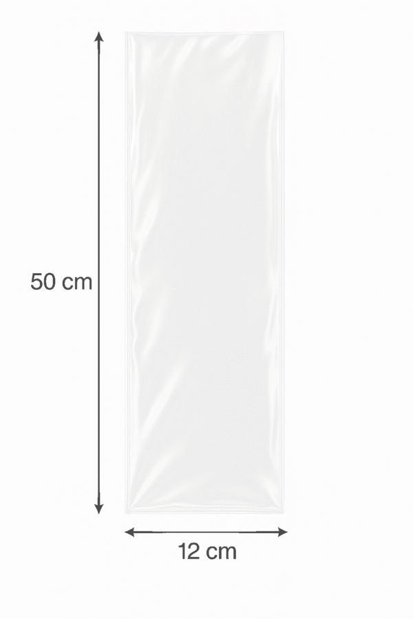 Bolsa de celofán transparente sin adhesivo 12 x 50 cm