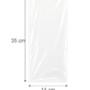 14x35 medidas Bolsa de celofán transparente sin adhesivo 14 x 35 cm