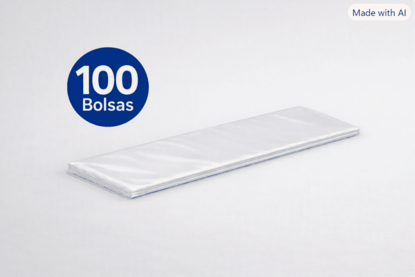 Bolsa de celofán transparente sin adhesivo 15 x 40 cm