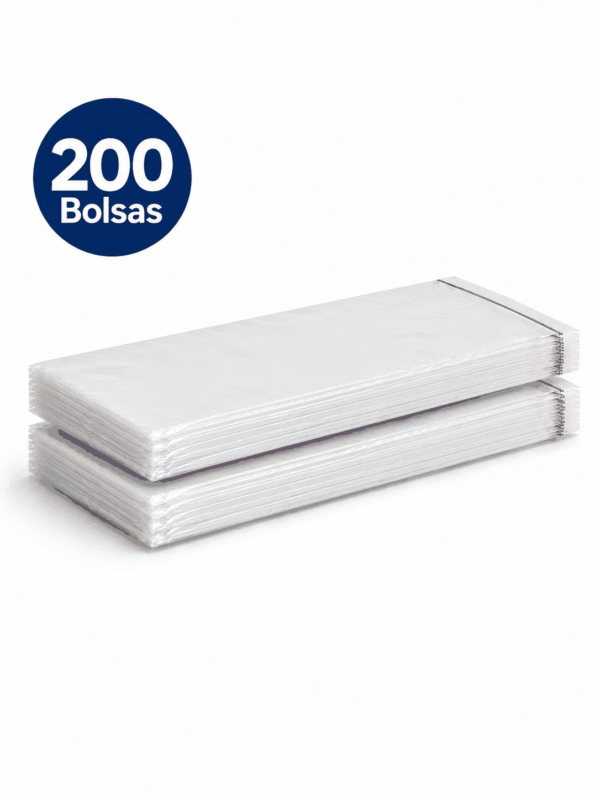 Bolsa de celofán transparente con adhesivo 15 x 45 cm