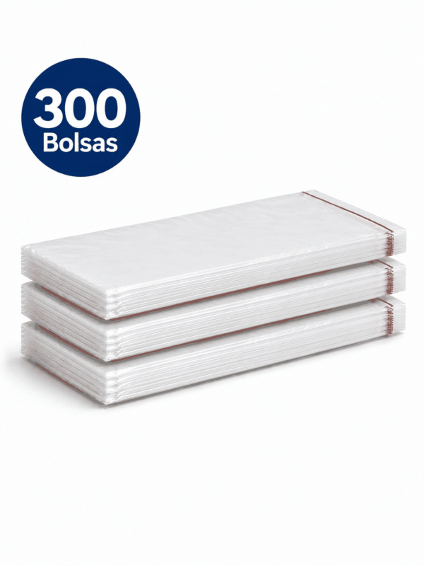 Bolsa de celofán transparente con adhesivo 15 x 45 cm