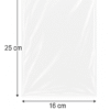 Bolsa de celofán transparente sin adhesivo 16 x 25 cm