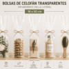 Bolsa de celofán transparente sin adhesivo 16 x 50 cm