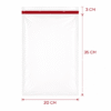 20x35+3 medidas Bolsa de celofán transparente con adhesivo 20 x 35 cm