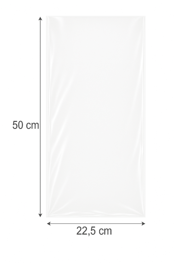 Bolsa de celofán transparente sin adhesivo 22.5 x 50 cm