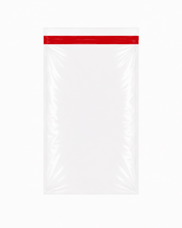 22x28+3 Bolsa de celofán transparente con adhesivo 22 x 28 cm