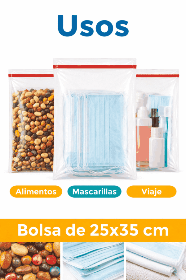 Bolsa de celofán con adhesivo 25 x 35 cm para hojas tamaño oficio