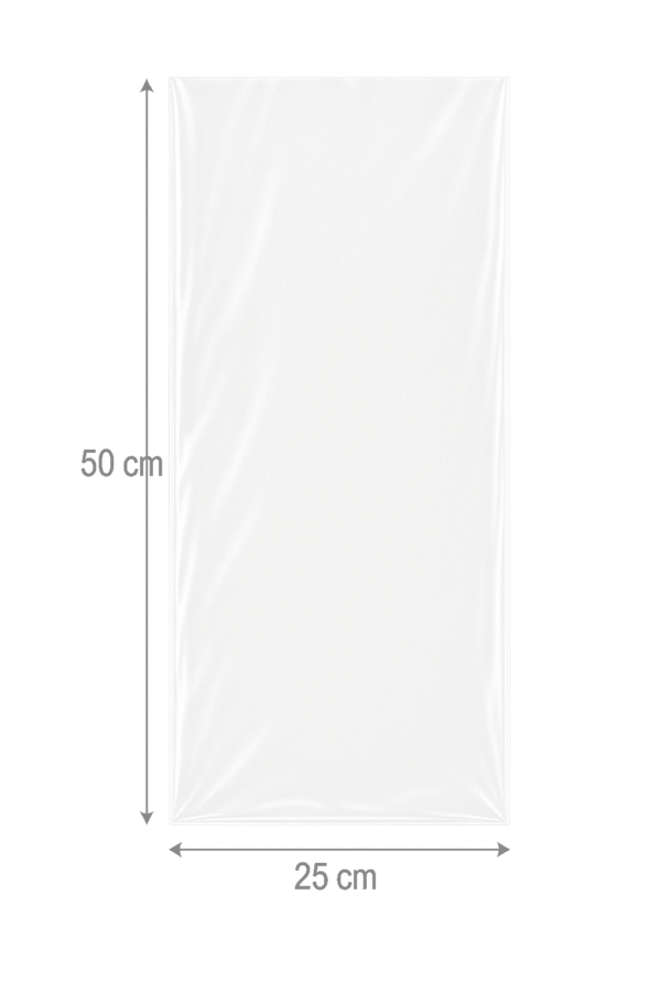 Bolsa de celofán transparente sin adhesivo 25 x 50 cm