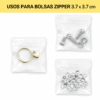Bolsa de zipper transparente 3.7 x 3.7 cm