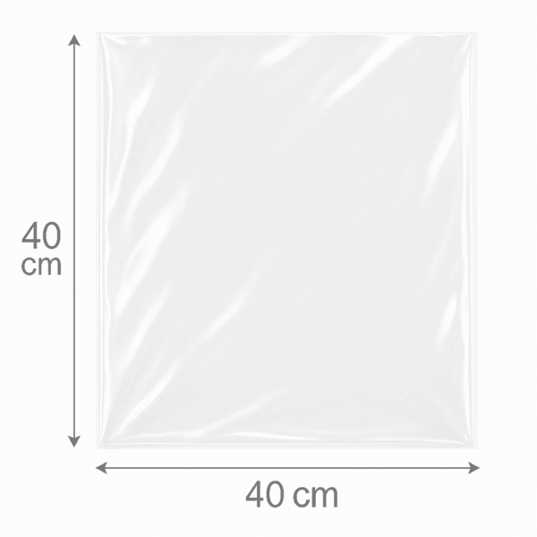 Bolsa de celofán transparente sin adhesivo 40 x 40 cm
