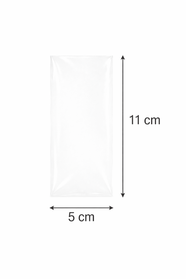 Bolsa de celofán transparente sin adhesivo 5 x 11 cm