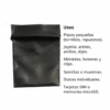 5x5 negro Bolsa de zipper transparente 5 x 5 cm