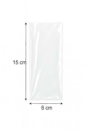 6x15 medidas Bolsa de celofán transparente sin adhesivo 6 x 15 cm