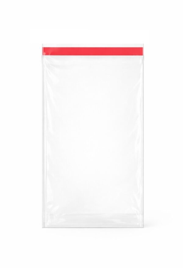 Bolsa de celofán transparente con adhesivo 10 x 18 cm