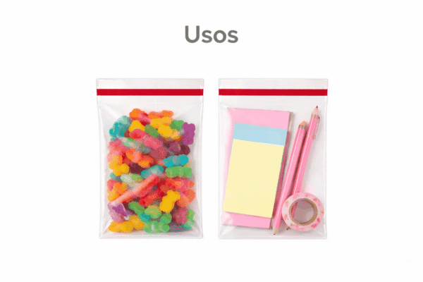9x15+3 usos Bolsa de celofán transparente con adhesivo 9 x 15 cm