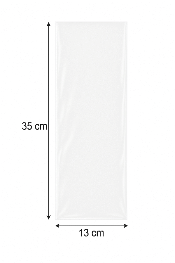 Sello lateral 13x35 medidas Bolsa de celofán transparente sin adhesivo 13 x 35 cm