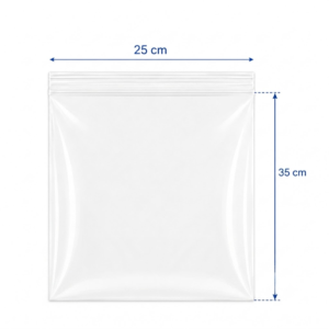 Bolsa de zipper transparente 25 x 35 cm