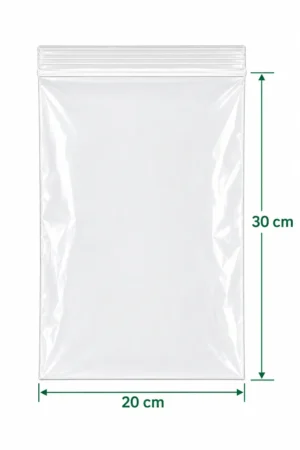 Bolsa de zipper transparente 20 x 30 cm