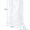 Bolsa de celofán con fuelle 4 kg (20 x 9 x 38 cm)