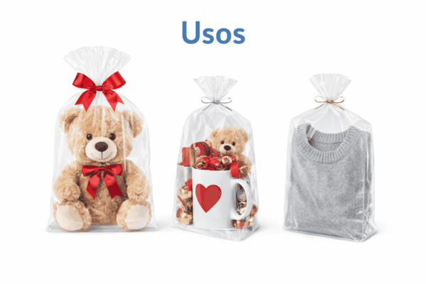 fuelle 4 kg usos Bolsa de celofán con fuelle 10 kg (35 x 20 x 100 cm)