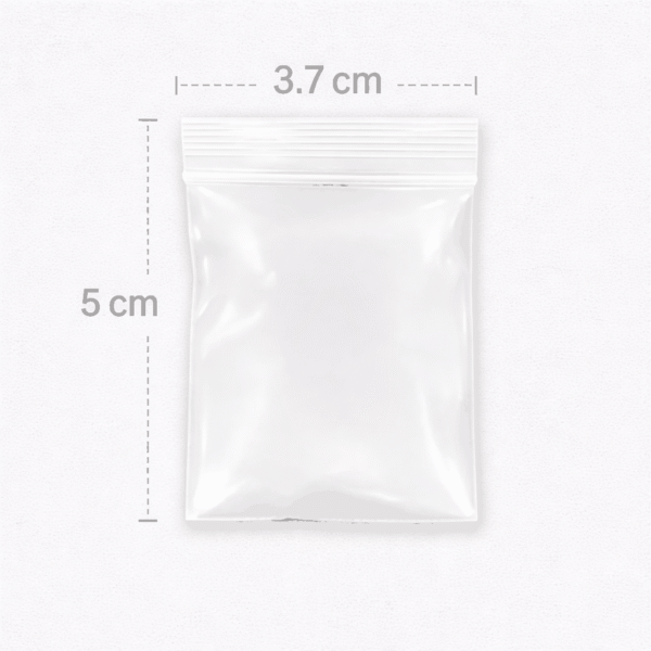 Bolsa de zipper transparente 3.7 x 5 cm