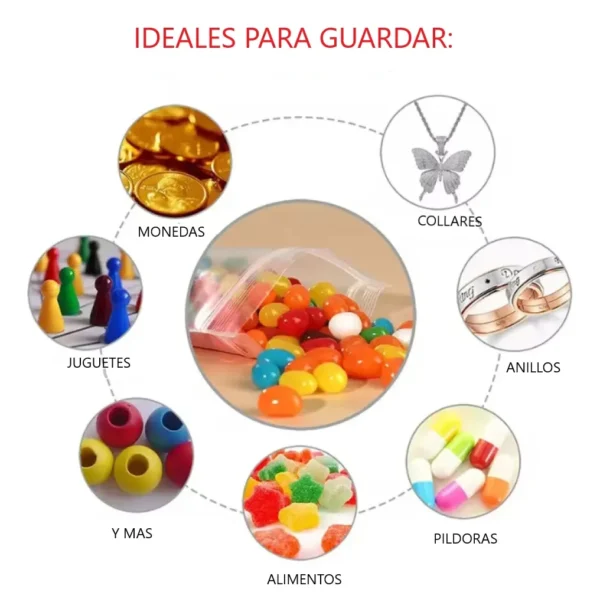Bolsa de zipper transparente 4 x 6 cm